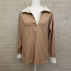 Aerie Oversized Collared Long Sleeve